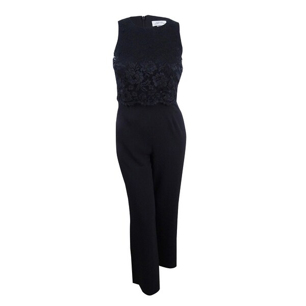 tahari crepe jumpsuit