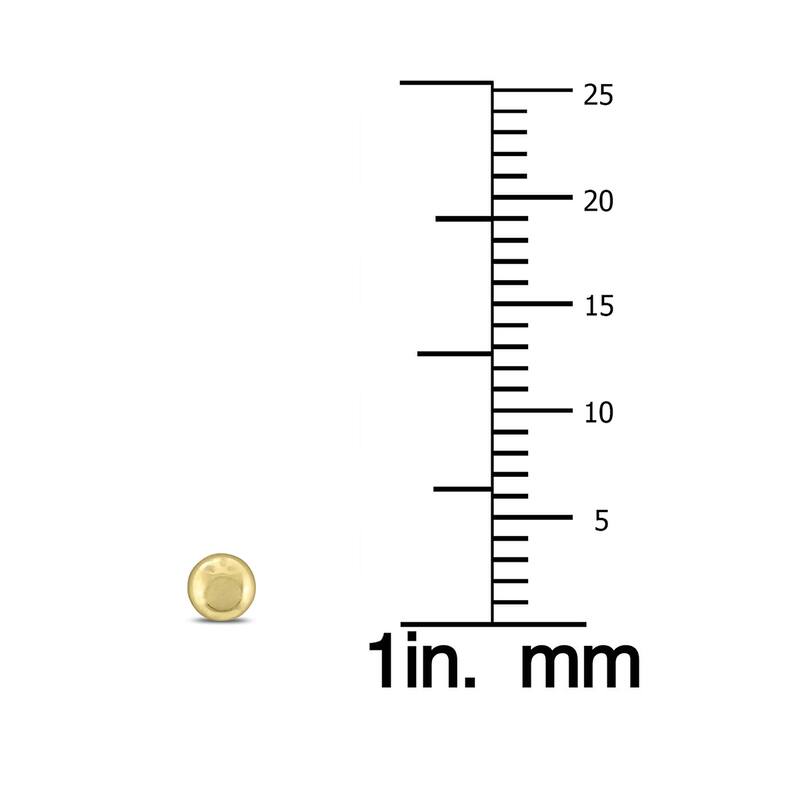 Marquee Jewels 14K Yellow Gold 4mm Button Ball Stud Earrings