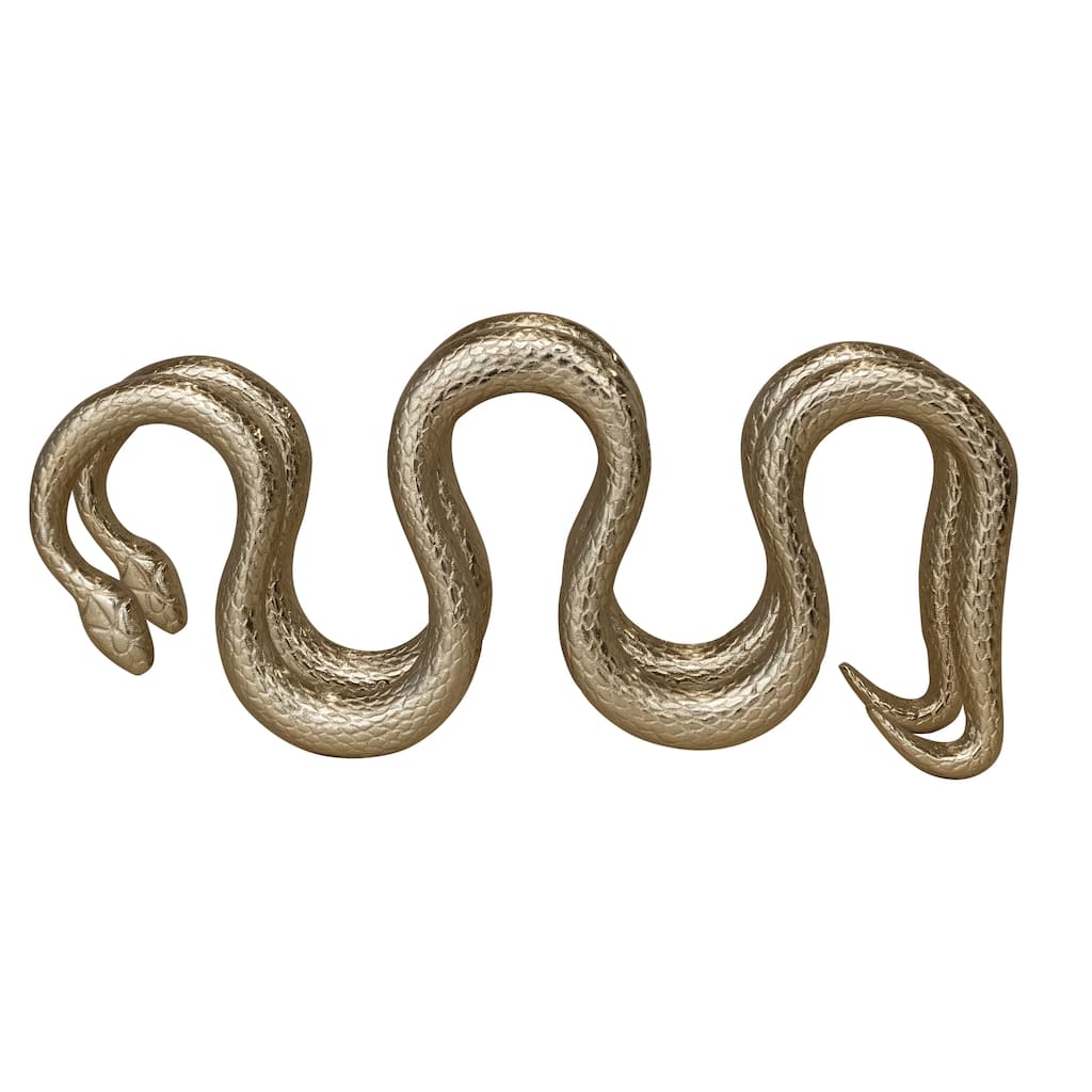 Cast Aluminum Snake Shaped Bottle Holder - 10.0"L x 5.25"W x 23.0"H