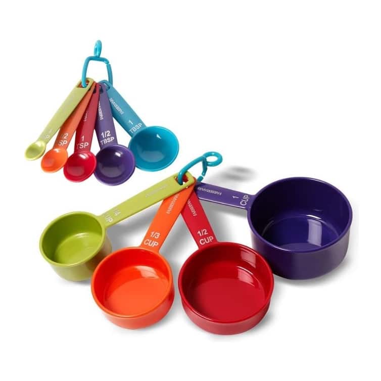 Farberware Color 9-Piece Plastic Measuring Cups and Spoons Set