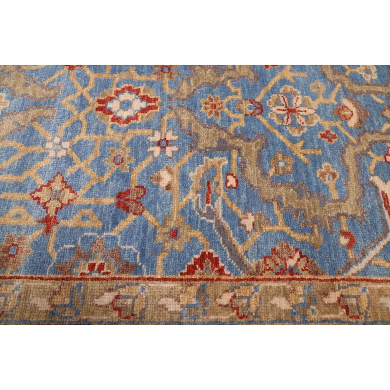 ECARPETGALLERY Hand-knotted Jules Sultane Blue Wool Rug - 7'10 x 10'2