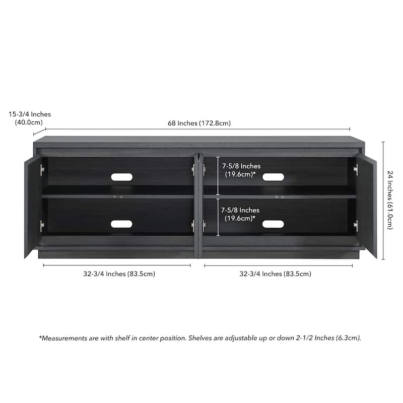 Presque Rectangular TV Stand for TV's up to 75"
