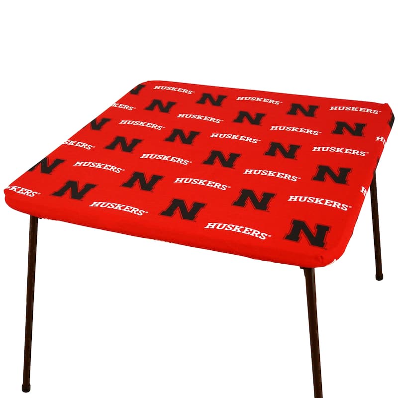 Nebraska Cornhuskers Tailgate Fitted Tablecloth, 33" x 33", Card Table - 33" x 33", Card Table