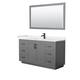 Option Dark Gray, Black Trim, White Quartz Top