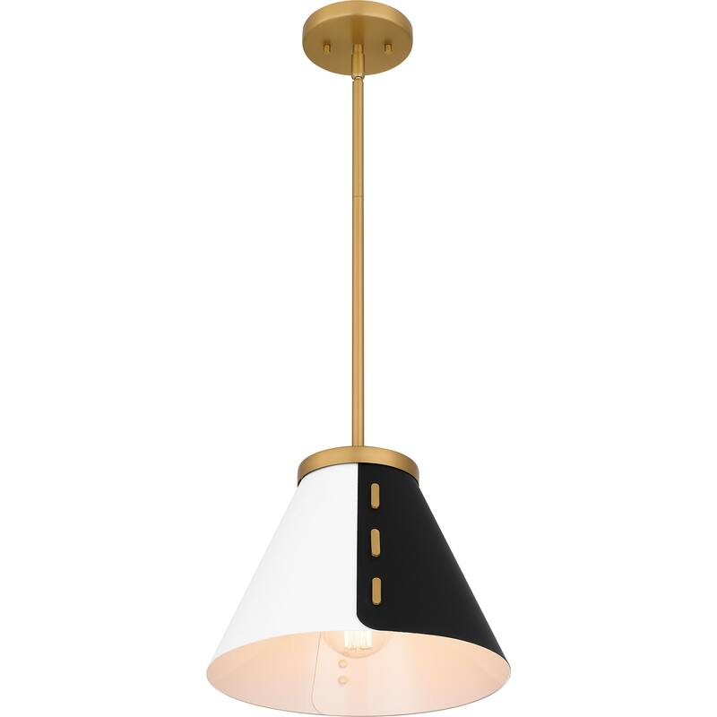 Trette 1-Light Brushed Weathered Brass Pendant Light