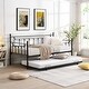 preview thumbnail 1 of 7, Modern Victorian Metal Daybed with Trundle