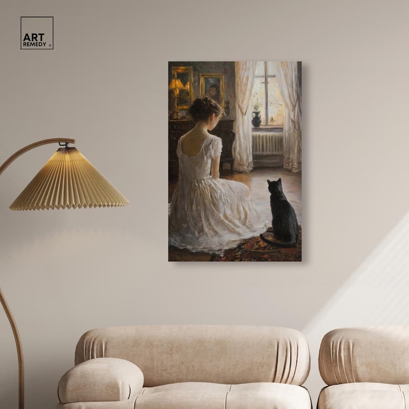 Her Faithful Companion Canvas by Art Remedy, Gallery Wrapped