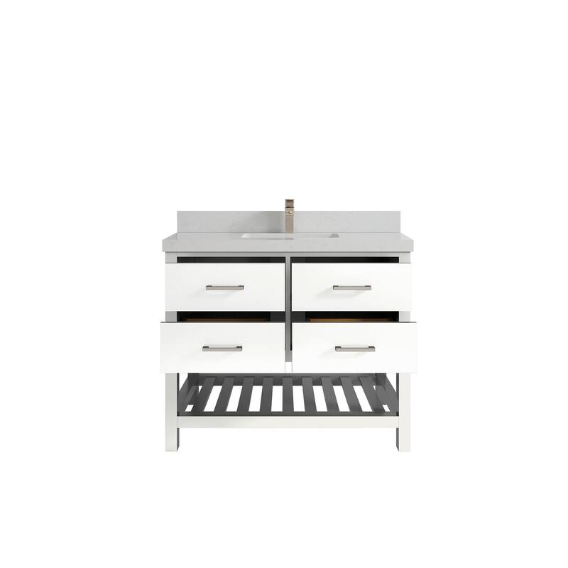 Willow Collections 42 in. W x 22 in. D Parker Single Sink Bathroom Vanity with Countertop