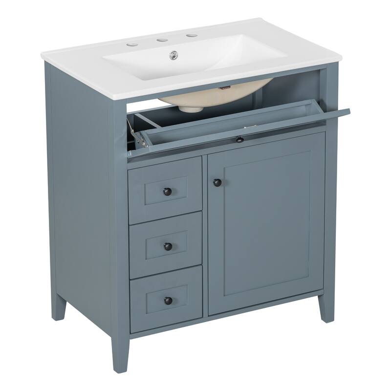 GDFStudio - Oliver Harrington Modern Freestanding Bathroom Vanity with Efficient Storage