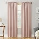preview thumbnail 36 of 83, Sun Zero Hayden Energy Saving Blackout Rod Pocket Curtain Panel, Single Panel 40x84 - Blush