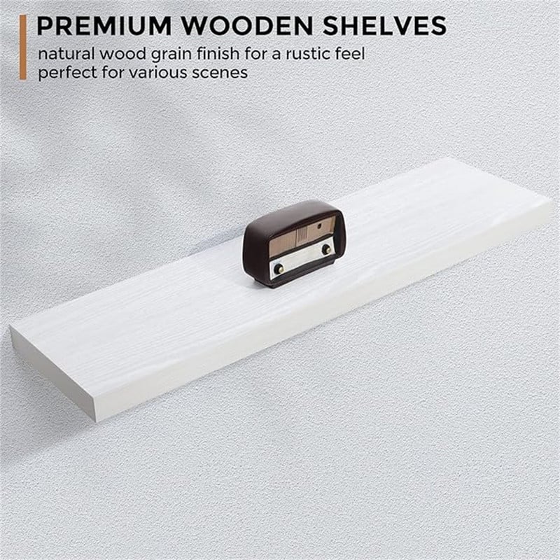 Floating Shelves - 2 Pack 9 Inch - 9"D x 24"W x 1.6"H