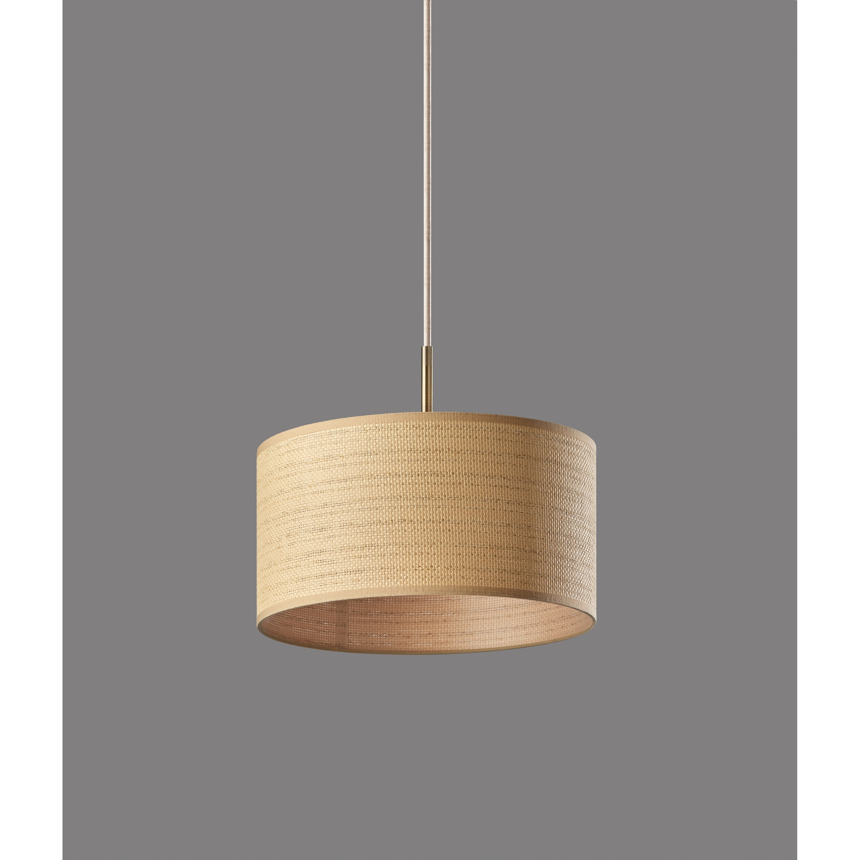Adesso Harvest 1 Light Drum Swag Plug in Pendant On Sale Bed