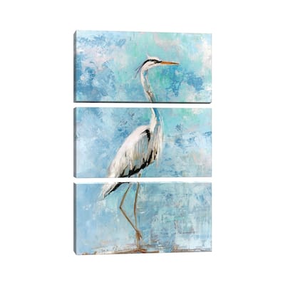 iCanvas "Hazy Morning Heron I" by Sally Swatland 3-Piece Canvas Wall Art Set