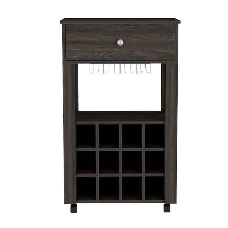 Bar Cart Bayamon, Twelve Wine Cubbies, Four Legs