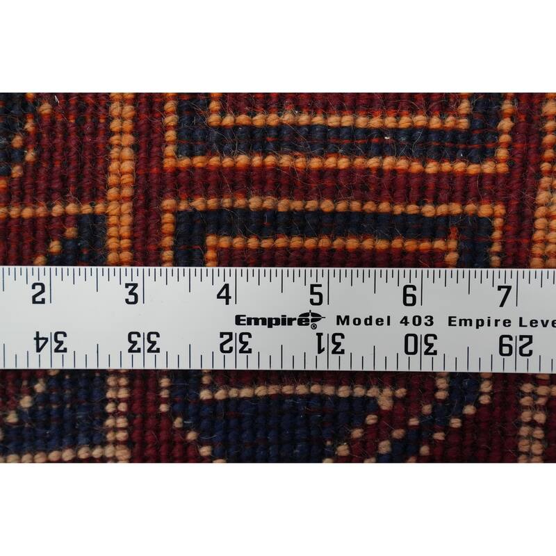 Hand Knotted Oriental 100% Wool Carpet Traditional Tribal Red Shiraz Area Rug - 10' 0'' X 5' 1''