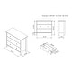 preview thumbnail 3 of 18, DH BASIC Transitional 34-inch Wide 3-Drawer Neutral Youth Dresser by Denhour