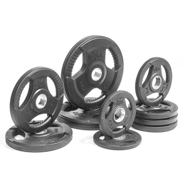 XMark XM-36701-BLACK-3377-BAL-95 Olympic Curl Bar Set With 95 lb Olympic Plates