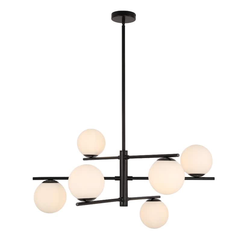 Modern 6-Light Dimmable Sputnik Bubble Chandelier for Dining Room