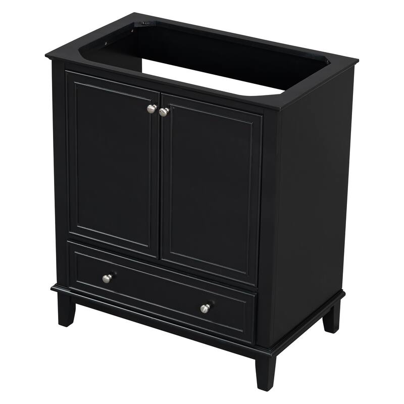 30" Bathroom Vanity without Sink, Base Only,Multi-functional Bathroom Cabinet with Doors and Drawer,Solid Frame and MDF Board
