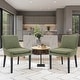 preview thumbnail 28 of 55, RENEWLINE Mid-Century Modern Corduroy Upholstered Dining Chairs with Solid Wood Legs Set of 2 - Green
