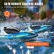 preview thumbnail 20 of 26, RC Boat, 2.4GHz 12 km/h, Remote Control Boat for Pools & Lakes, Racing Boat with LED Light for Adults Boys & Girls