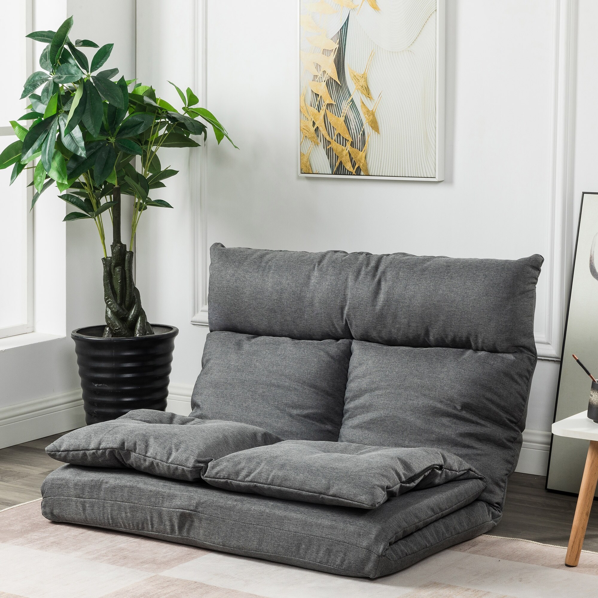 Global Pronex Floor Chair Adjustable Foldable Futon Sofa Bed With 2 Pillows Mattress Recliner Available Colors Overstock 32768958