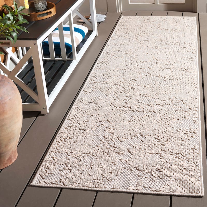 SAFAVIEH Milos Theta Casual Rug - 2'3" x 8' Runner - Ivory