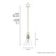 preview thumbnail 4 of 8, Hunter Klein 12" 1-Light Glass Pendant - Kitchen Island, Dining Room - Industrial, Contemporary, Transitional