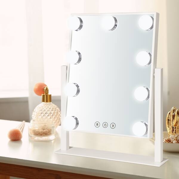 Shop Bsle Makeup Vanity Mirror With Touch Screen 3 Color Lighting Mode Overstock 30717066