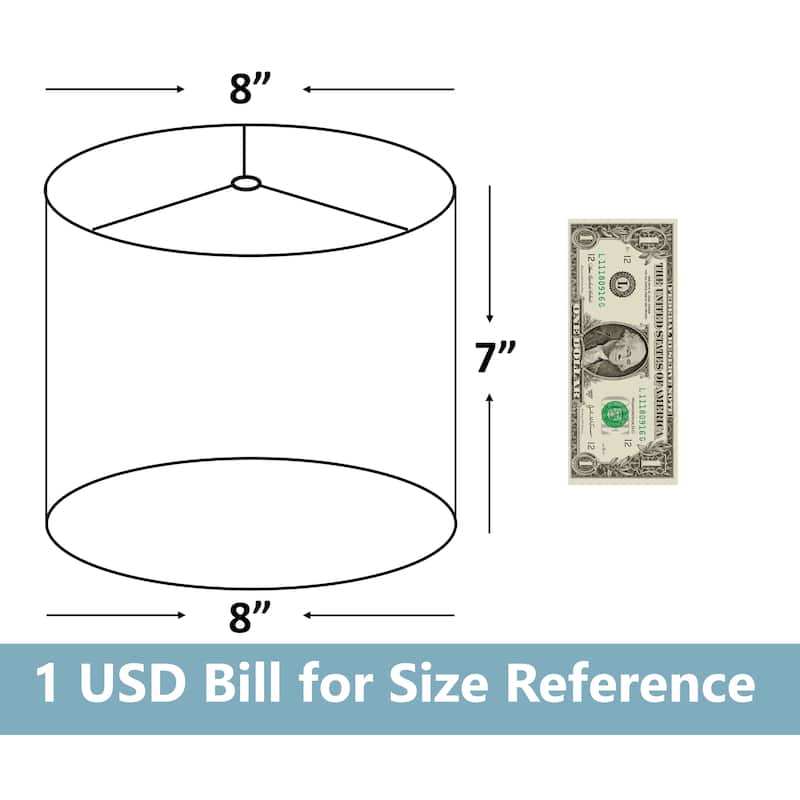 Classic Drum Smooth Linen Lamp Shade, 8" to 16" Bottom Size