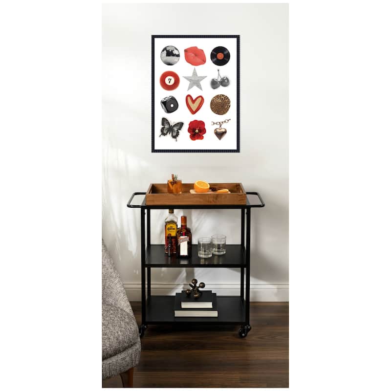 Kate and Laurel Cool Girl Collage by Megan Ryan Framed Canvas Wall Art Print