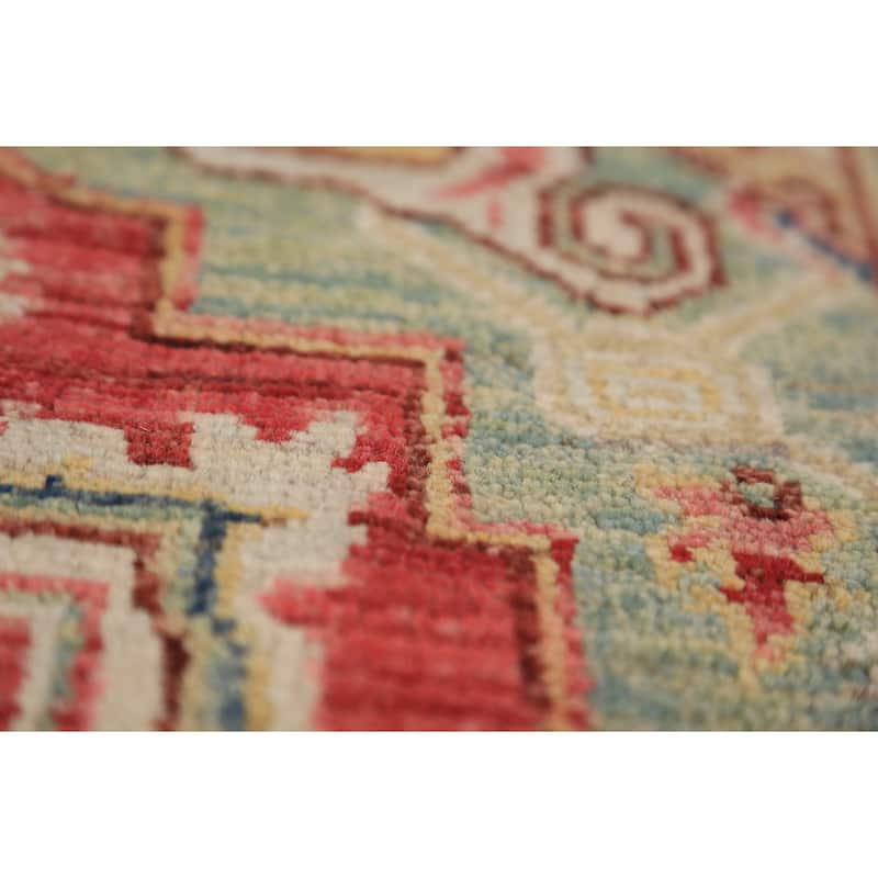 Heriz Serapi Vegetable Dye Accent Rug Geometric Handmade Wool Carpet - 3'0"x 4'10"