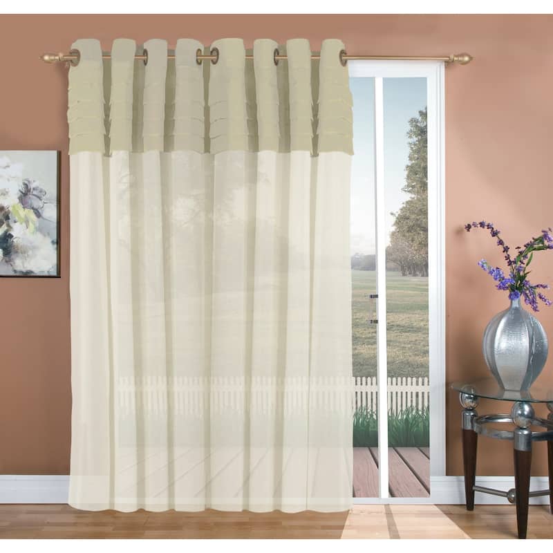 Geneva Elegant Sheer Grommet Patio Curtain Panel - 104"W x 84"L