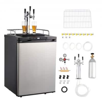 Full Size Beer Kegerator with Triple Tap for Home Bar, 162L - 23.7 x 30.1 x 53.1 in
