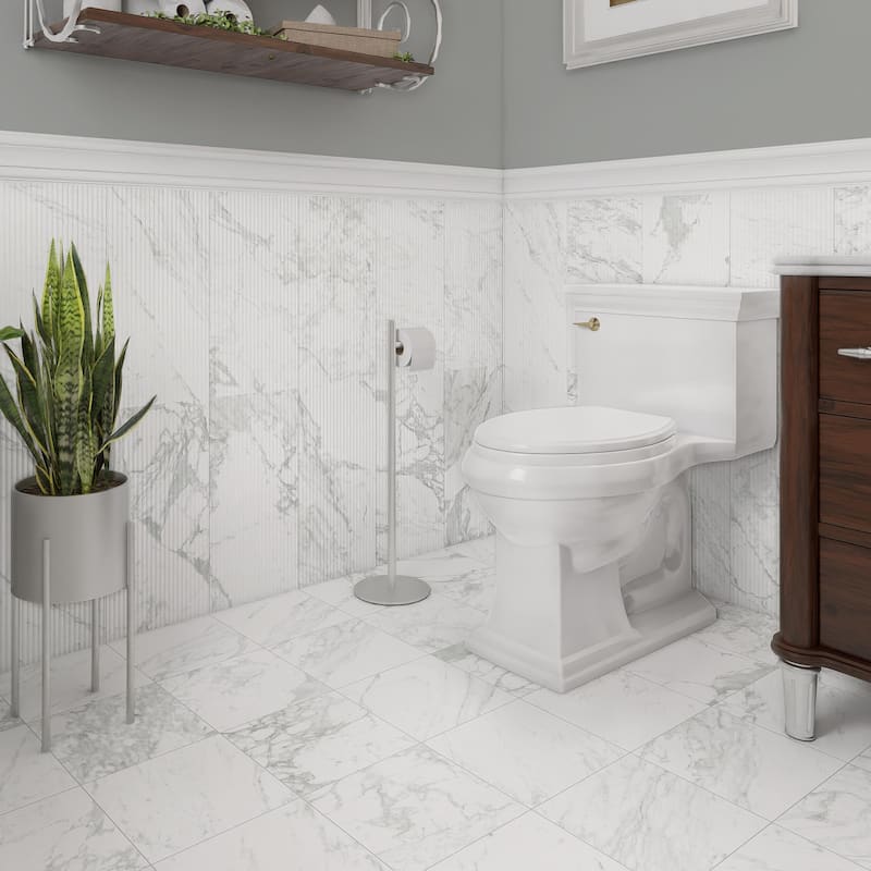 Merola Tile Reve Blanc 11-3/4" x 11-3/4" Porcelain Floor and Wall Tile - Case (12 Tiles)