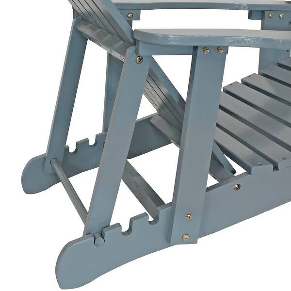 Sunnydaze Adirondack Chair With Adjustable Backrest Wood Outdoor Seat Gray Overstock 28527740