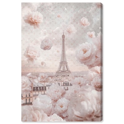 Raining Petals in Paris Canvas by Art Remedy, Gallery Wrapped