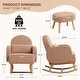 preview thumbnail 42 of 46, HOMYKA 27.95” Wide Rocking Chair with Ottomans for Nursery and Living Room