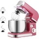 preview thumbnail 1 of 36, 3.2Qt Stand Mixer, 6-Speed Lightweight Kitchen Mixer with Whisk, Hook red