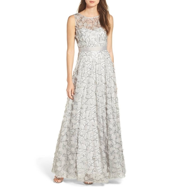 eliza j embellished floral ball gown