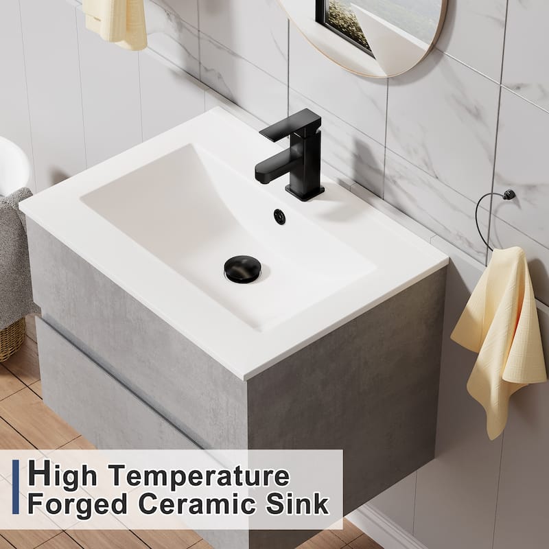 Wall Mounted Bathroom Vanity Sink Combo Cabinet Vanity Set