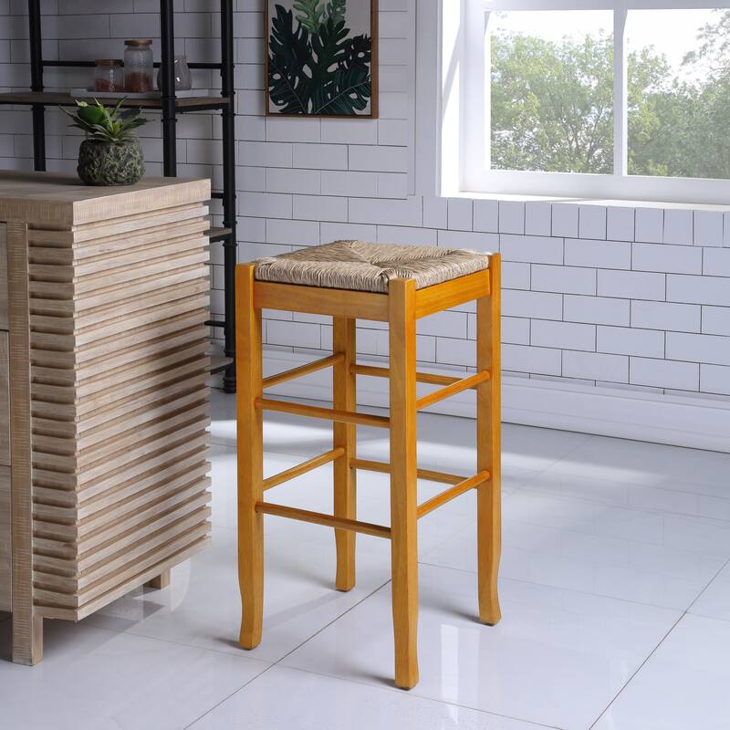 Slaot Woven 29-inch Square Bar Stool