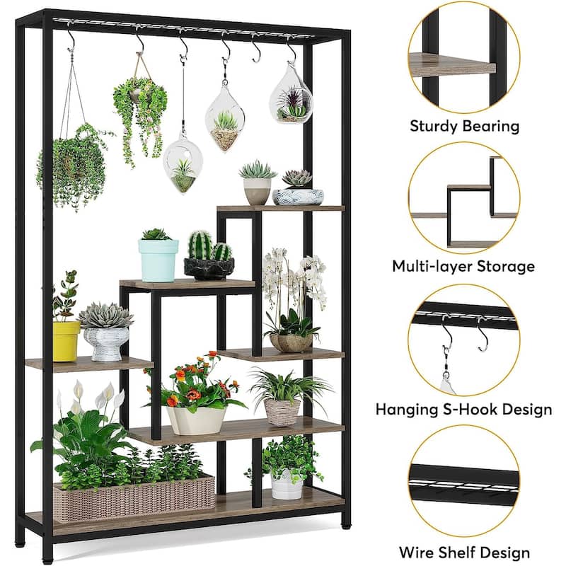 70.9 Inches Tall Large Indoor Plant Stand Metal Plant Shelf