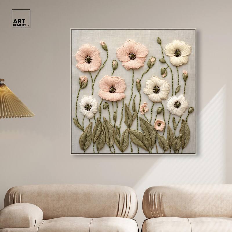 Stitched Serenity I Canvas by Art Remedy