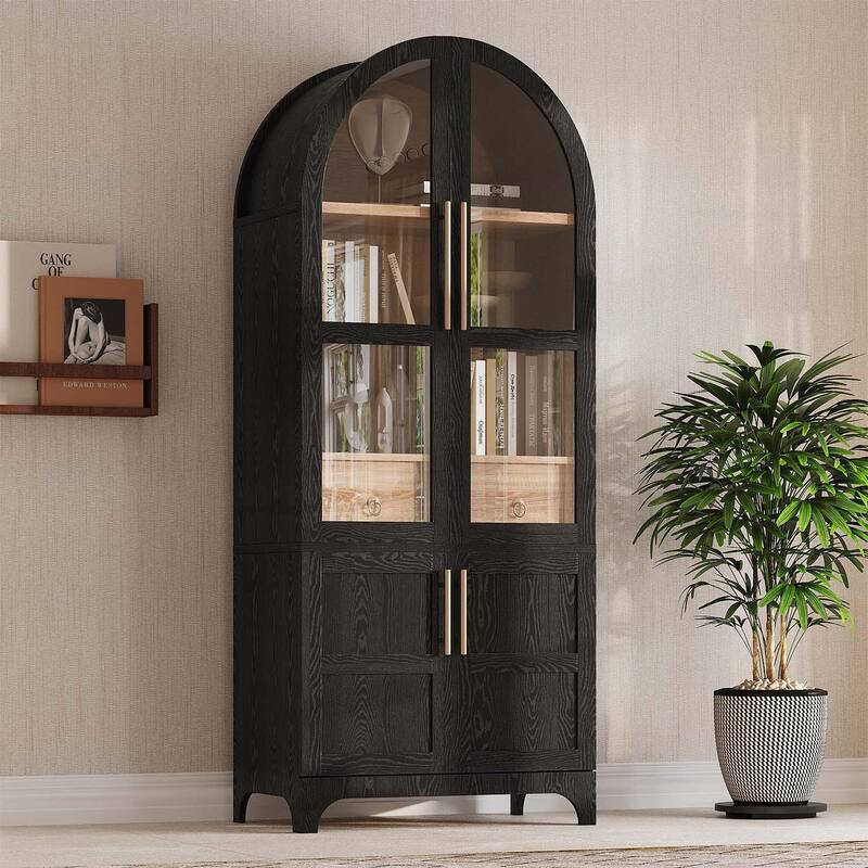 71 Inch Tall Cabinet for Versatile Storage and Elegant Farmhouse Design