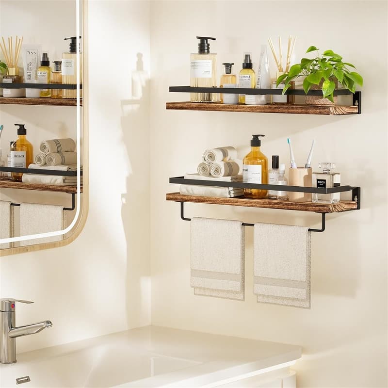 Decor Shelves Set of 2, Black - AMFS01B