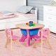 preview thumbnail 3 of 8, Gymax Plastic Children Kids Table & Chair Set 3 PC Play Furniture