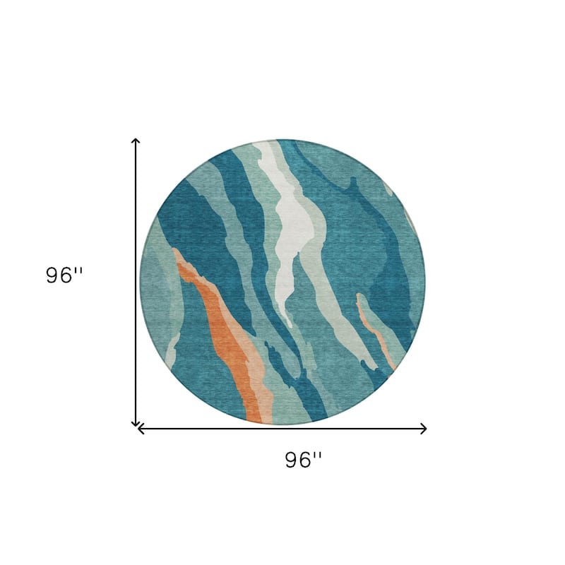 HomeRoots Abstract Transitional Rectangle Outdoor Rug