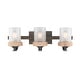 preview thumbnail 1 of 3, Golden Lighting Chatham 3 Light 22-3/4" Wide Bathroom Vanity Light Gunmetal Bronze