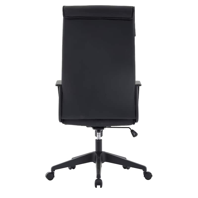 High-Back Leather/Polyester Office Chair Adjustable Height Swivel & Tilt Aiaria Series - N/A